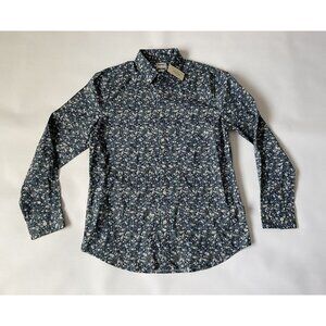 Guess Men’s Slim Fit Shirt Flowers Printed All-Over Long Sleeve Size L